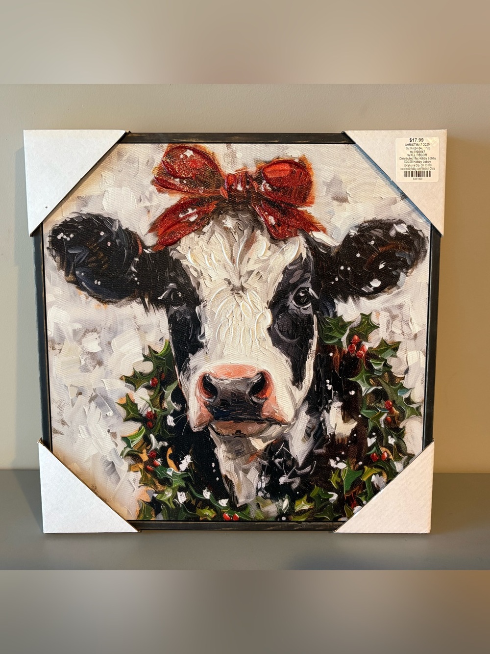 Christmas Winter Cow Wall Decor Hobby Lobby New